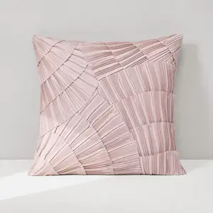 Lush Decor x Chuks Collins Eira Decorative Pillow Cover with Layered Pleated Ruffles for All Seasons Glamorous and Inviting Design