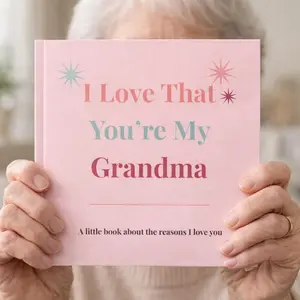 Mother's Day Gift for Grandma | Fill-in-the-Blank Memory Book from Granddaughter or Grandson