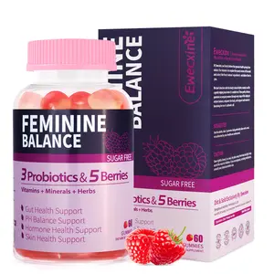 Feminine Balance Gummies | Urinary Tract & pH Support with 1200mg Cranberry, 3 Probiotics & 5 Super Berries, Hormonal Balance, Gut & Skin Health, Sugar-Free Feminine Health Supplement for Women