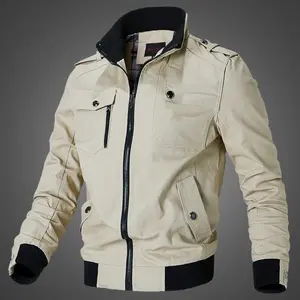 Men’s Large Size Cotton Cargo Military Jacket — New Autumn Trend, Casual Handsome Slim Fit, Men’s Wear Tops, Long Sleeves