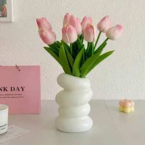 6/10pcs Multi-Color Tulip Artificial Flowers, Home Decor, Living Room Bedroom Decoration, Fake Plants, Autumn Decor, Desk Garden Accessories Gift