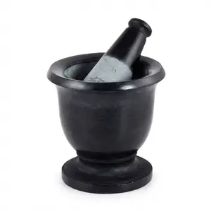 Black Soapstone Mortar and Pestle Herb Grinding Set 3 Inch Black Soapstone Mortar and Pestle Herb Grinding Set 3 Inch