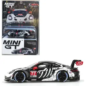 Mini GT 1:64 Scale Porsche 911 GT3 R #77 AO Racing 2025 IMSA Petit Le Mans Blister Pack Limited Edition
