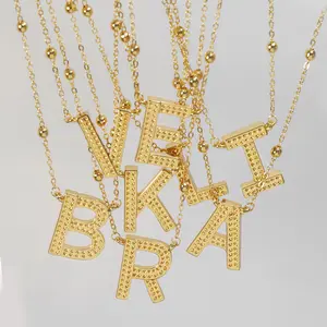Gold Initial Necklace Letters A-Z Pendant Necklace for Women, Fashion Jewelry, 14k Gold-Plated Brass initial necklace women s initial necklace quality neckla trendy