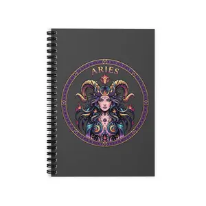Custom Graphic Ruled Line Spiral Notebook - Aries, Office Stationery for Computers & Office Equipment Use, Custom Graphic Notebooks