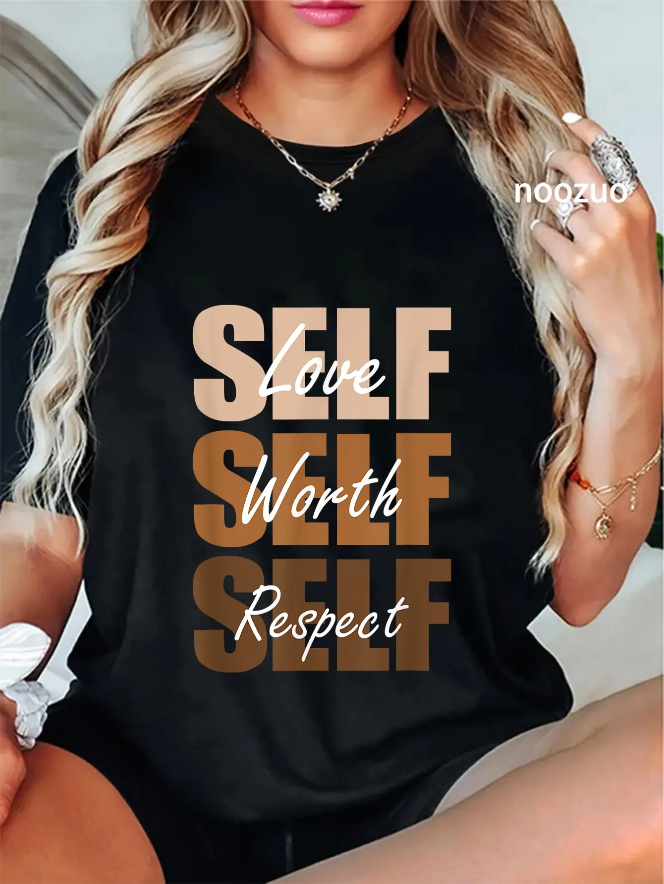 100% Cotton Melanin Brown Self-ish-X3 Brown Color Graphic T-Shirt