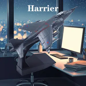 1/72 scale Harrier attack fighter metal die-cast military aircraft toy model, perfect as a Christmas gift, birthday/holiday gift, or for display and collection by aviation enthusiasts.