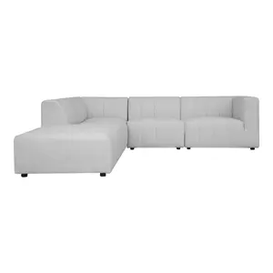 Moe's Home Collection Lyric Dream Oatmeal Beige Modular Left Facing Sectional