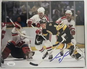 Cam Neely signed Bruins 8x10  Vs NJ Devils