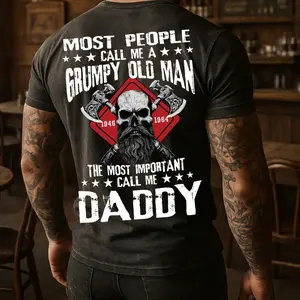 Custom Year Baby Boomer Generation T-Shirt Call Me A Grumpy Old Man Tshirt Baby Boomer T Shirt 100% Cotton Top Unisex Comfort Classic Fit Soft Design Shirt