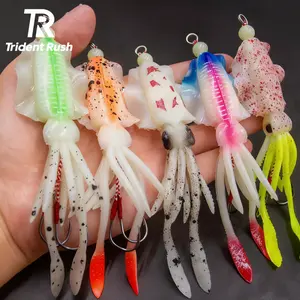 Trident Rush | Fish bait with glowing squid, designed realistically to attract fish and suitable for river and sea fishing. It is suitable for both beginners and professional anglers Artificial Fishing Lure