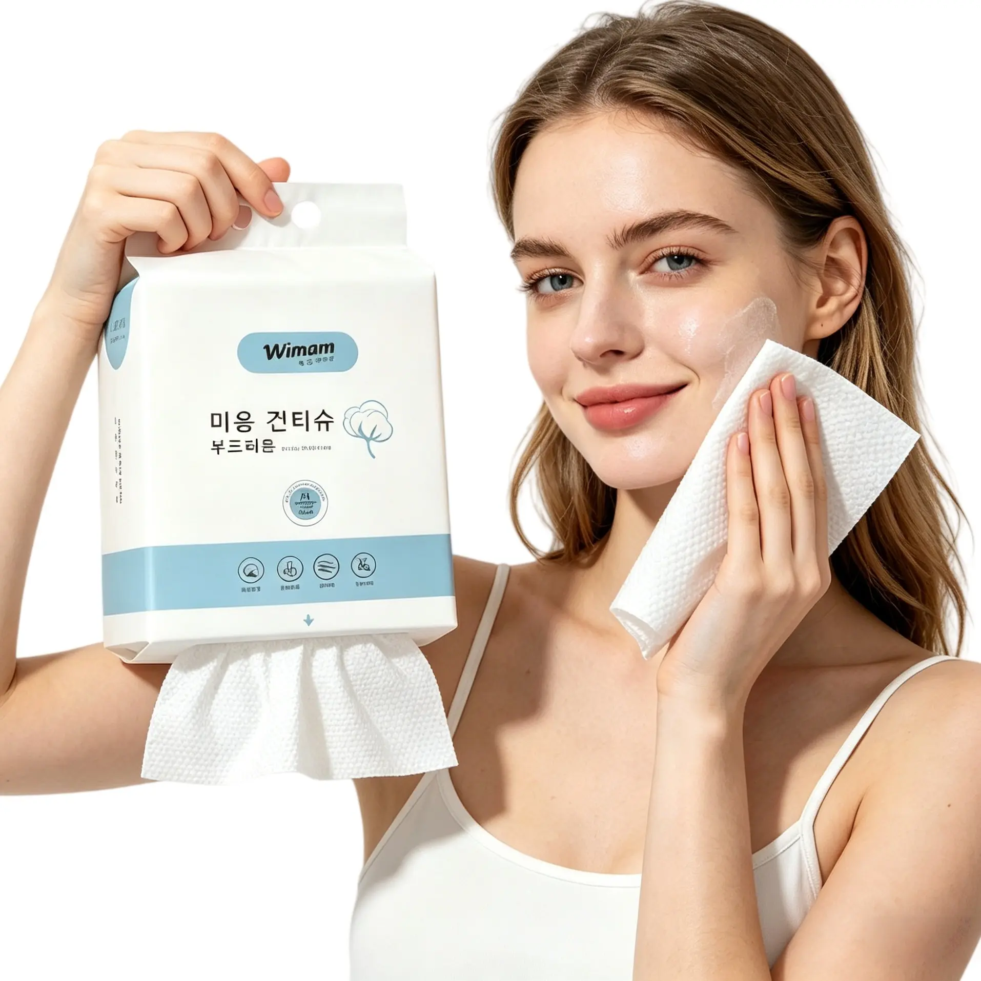 Hanging Disposable Face Towels,Makeup Remover Dry Wipes Washcloth Facial Cleansing Thickened Makeup Remover Disposable Soft Face Towelettes for Sensitive Skin FLint- free Face Cloths for Makeup Remover, Skincare and Women Cleaning, Dry Wipes