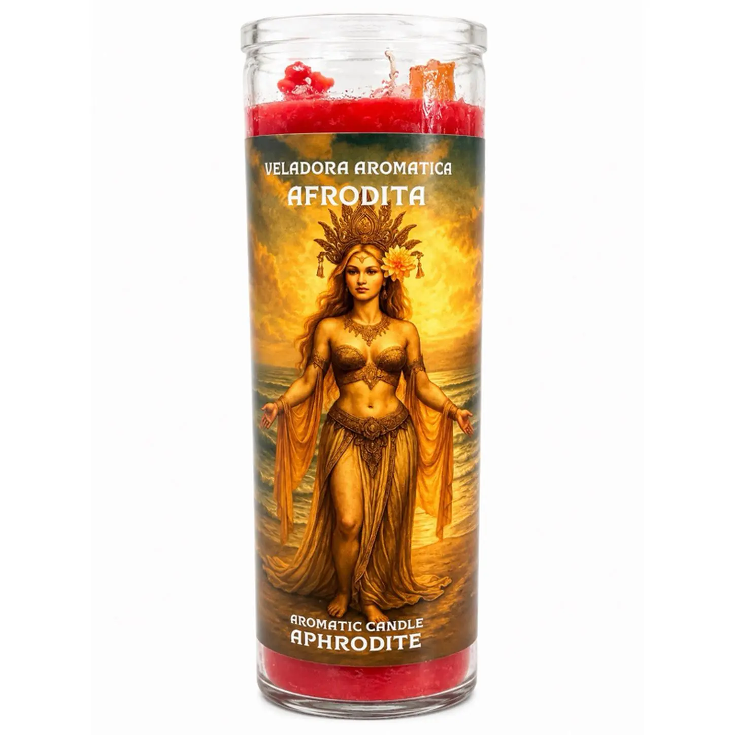 Aphrodite Aromatic Candle for Love Passion & Attraction Enhance Romance & Personal Magnetism Traditional Use