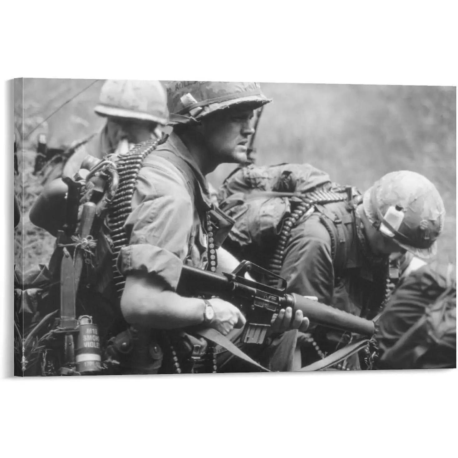 Lucky Poster -The Vietnam War, Historical Fighter Helicopters, Black and White Vintage Poster- Art Print Decor Room Colorful Gifts Decoration Ornaments
