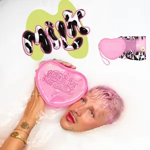 [Made by Mitchell] Milk Heart Makeup Bag – Heart-Shaped Cosmetic Pouch | Travel Friendly & Portable | Makeup Storage Case