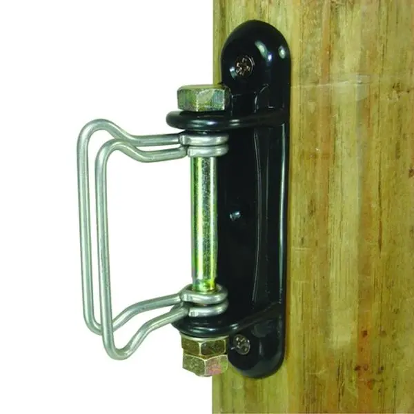 Field Guardian 144348 Wood Post Fencing Insulator - 2 in. Black Polytape Corner & End, Adjustable, 0.45 lbs., 8 x 5 x 2 in., Load Bearing, Tension Control, Nails/Screws Attachment, Insulated Stainless Steel, Maintenance-Free Connection, Max Load Resistant