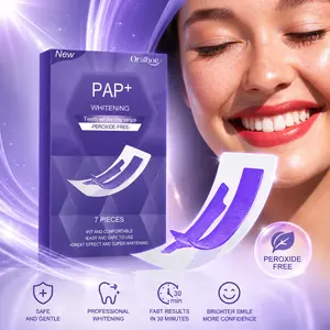 Oral Purple Teeth Whitening Strips - 7/21 Pieces, Non-Sensitive, Peroxide-Free Teeth Whitening Solution, Whitening Strips Teeth, Teeth Whitening Products