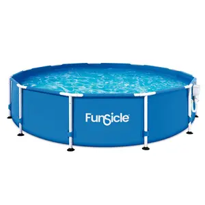 Funsicle Outdoor Activity Round Frame Above Ground Swimming Pool Set