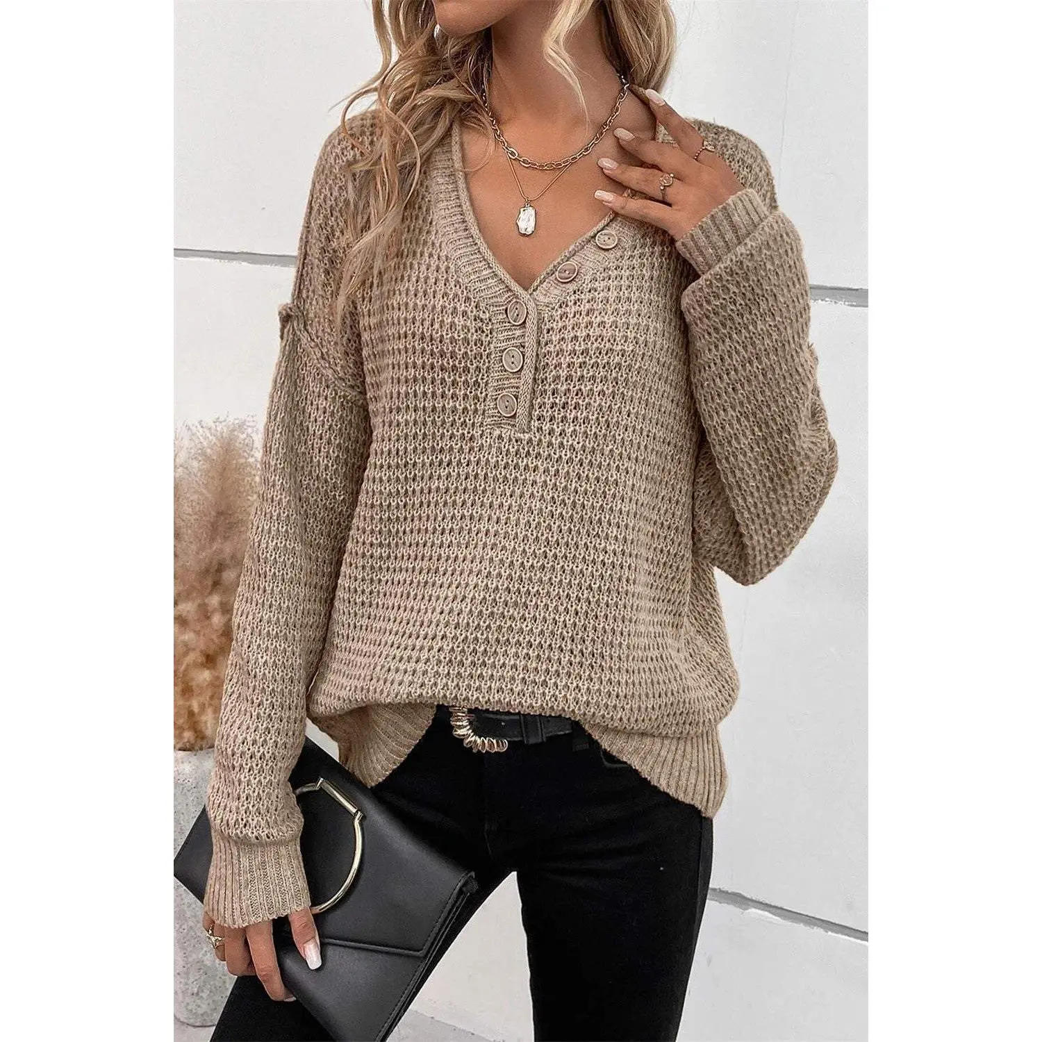 Taupe Knit Sweater