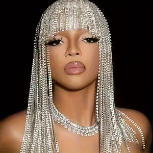 Rhinestone Fringe Head Chain