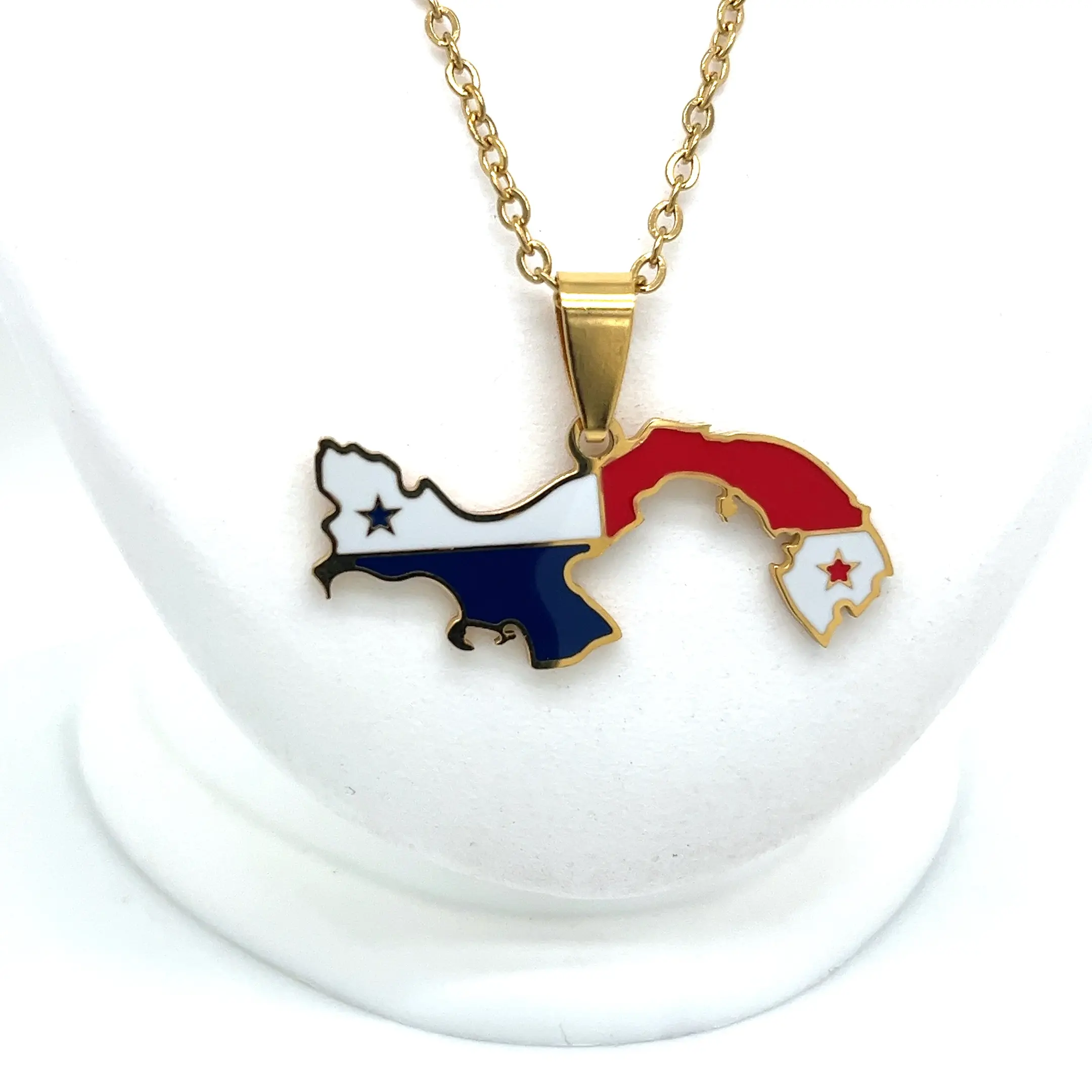 Panama Map Necklace