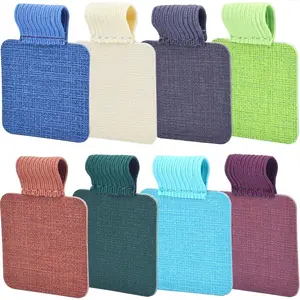 8pcs Self-adhesive Leather Pen Holder with Elastic Loop for Notebooks, Journals,Calendars and Planners(8 Colors)