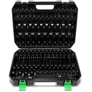 TecoTek 105PCS Master Allen and Torx Bit Socket Set, Hex/Tamper Proof Torx/E-torx Bit Set,1/4", 3/8" and 1/2" Drive, CR-V & S2 Steel, Includes E4 - E24, TT6-TT70, Socket/Drill Adapter#fathersdaygift