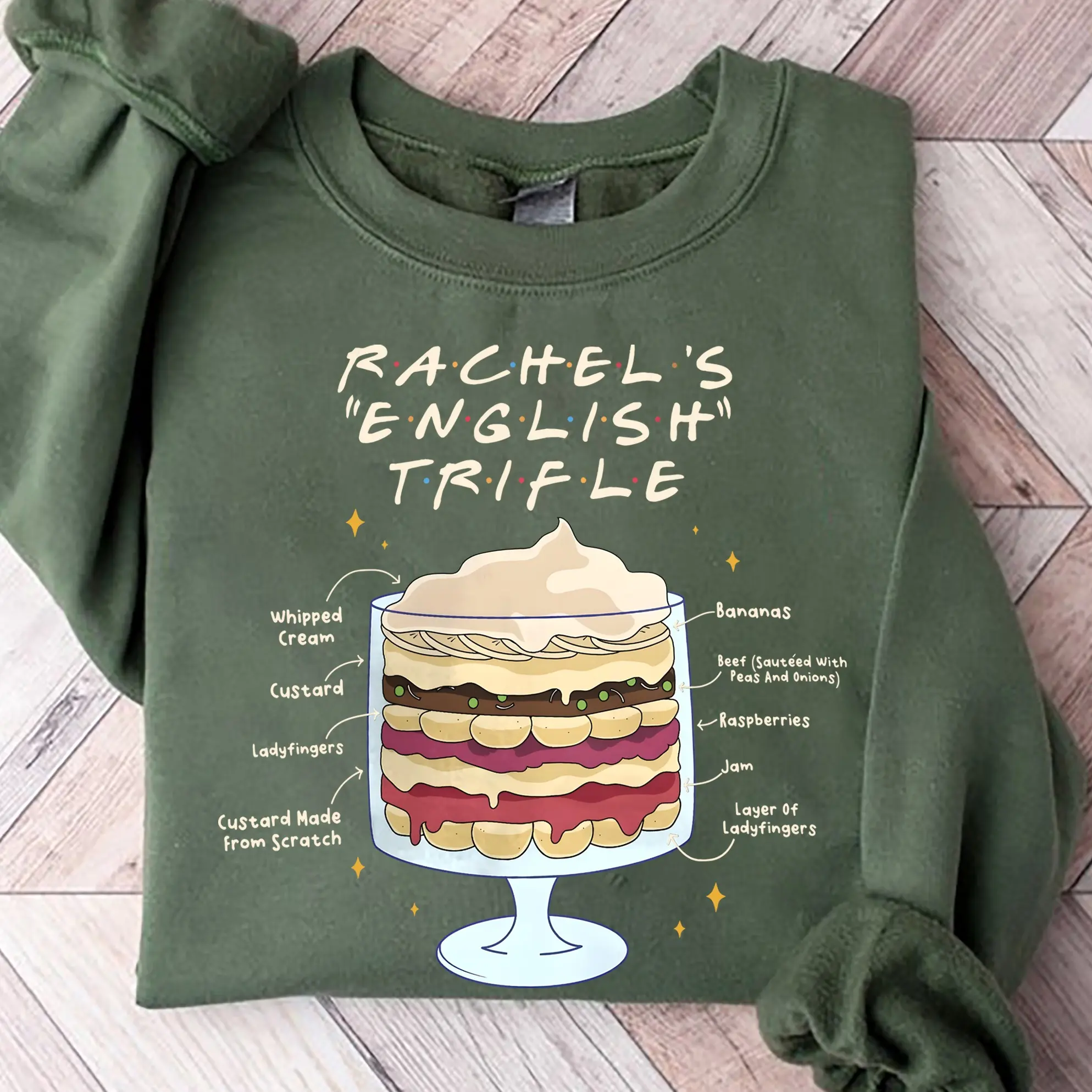 Friends English Trifle Sweatshirt, Rachel's Trifle Shirt, Friends Thanksgiving Crewneck, Friendsgiving T Shirt, TV Friends, Thanksgiving Tee
