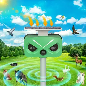 Ultrasonic rodent repellent device, Infrared sensor LED flashing solar bird repeller, Outdoor animal deterrent device