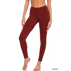 $5! Premium Cotton Legging in Dark Rust, reg size
