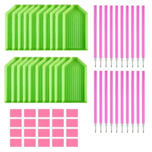 20-Piece Diamond Painting Pen Accessories Set, Includes Tray & Quick-Dry Glue Stick, Full Diamond Painting Tool Kit for DIY Crafts