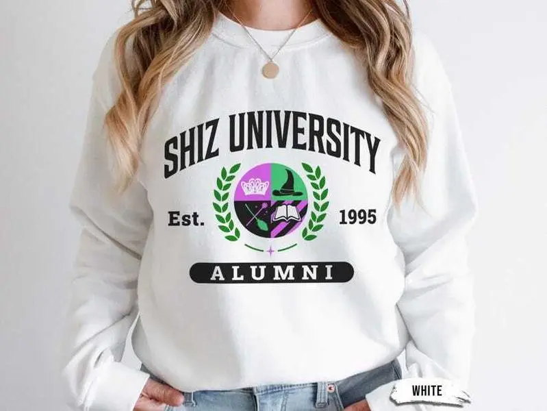 Shiz University Sweater, Wicked Movie Inspired Sweatshirt, Alumni College Crewneck, Broadway Musical Apparel, Gift for Wicked Fans