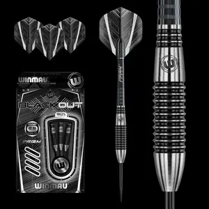 Winmau Blackout Steel Tip Dart Set 26 gram 90% Tungsten alloy