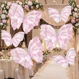 6 count Large  Butterfly Decorations Mariposas Grandes para Decoracion Big Butterfly Party Decor 20 Inch 12 Inch  Silk Butterflies for  Shower Women Birthday Party Wedding Decor