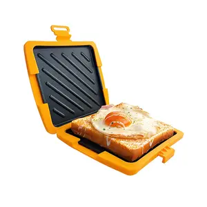 Silicone Sandwich Maker, Microwave Press Toastie, Reusable Bag, Grilled Cheese Panini, Healthy Meal Prep, Non-Stick, Easy Cooking