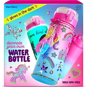 Decorate Your Own Glow-in-the-dark Water Bottle Kit for Girls - Easter Gifts for Girl Ages 4-6 5-7 6-8 - 4 5 6 7 8 Year Old Birthday Gift Ideas - Arts and Crafts for Kids Age 6-8 - Unicorn Easter Toys