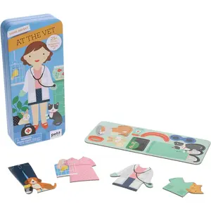 Shine Bright - at The Vet Magnetic Dress-Up Toy Magnetic Game Board with Mix and Match Magnetic Pieces, Ideal for Ages 3+ – Includes 2 Scenes and 25 Creative Magnetic Pieces