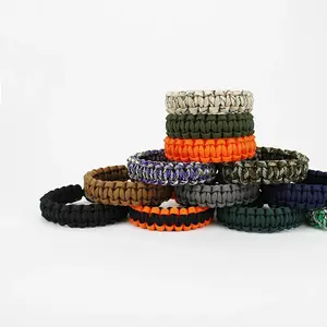 Adjustable Men Women Survival Emergency Bracelet Paracord Bracelet Weaving Wristband for Camping Hiking Outdoor Tool Accessories