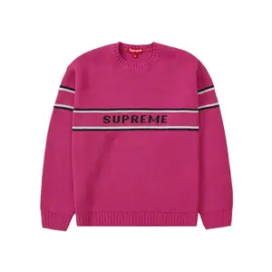 Supreme Men's Chest Stripe Sweater (FW23) Pink, from StockX