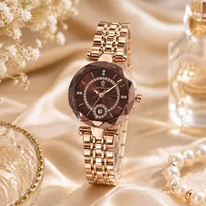 Gohuos Rose Gold Luxury Women’s Analog Quartz Watch – Elegant Round Dial Waterproof Wristwatch with Premium Stainless Steel Strap, Luminous Display, Scratch-Resistant High-Hardness Glass, Fashion Jewelry Design for Daily Wear tiktokshopspringglowup