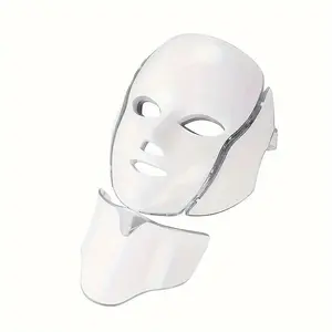LED 7 Color Facial Skincare Mask, Neck Face Light Therapy, 7 Modes LED Mask Light Therapy Home Skin Care, Beauty Treatment Device, Face Lifting Device, Facial Beauty Instrument