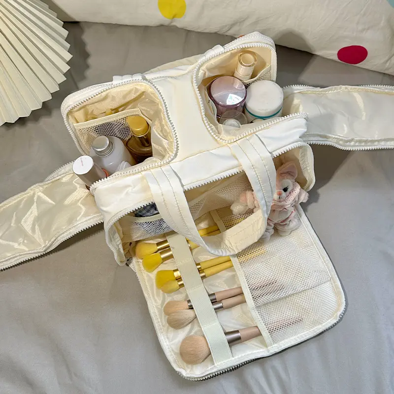 Mige four open makeup bag