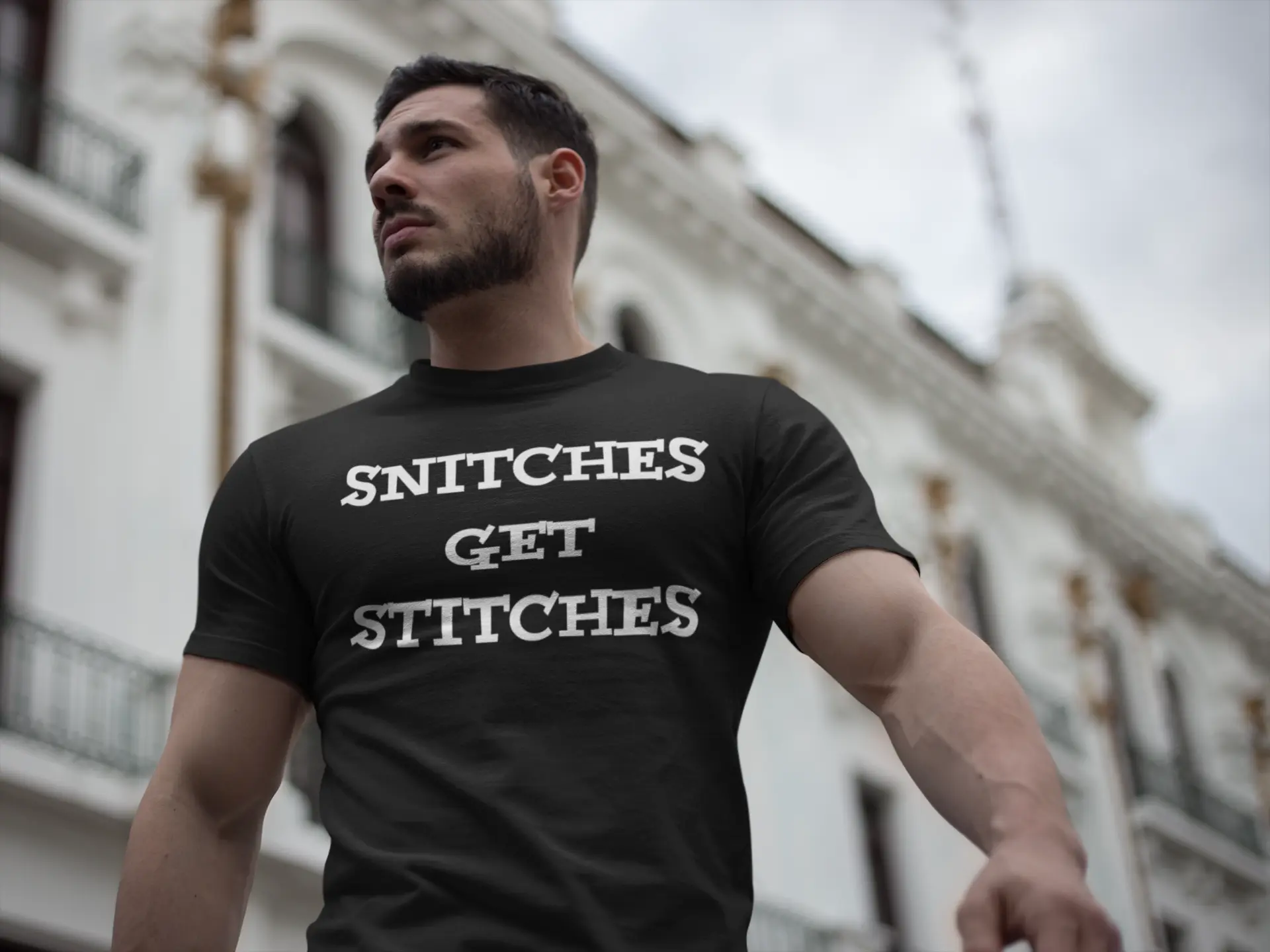 Snitches get Stitches soft t-shirt Cotton Casual Crew Neck