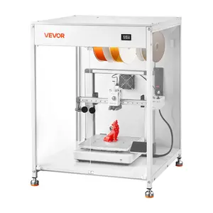 Summervibes VEVOR 3D Printer Enclosure with Ventilation, Dustproof Waterproof Transparent Acrylic 3D Printer Tent, Constant Temperature Protective Case with LED, Compatible with Bambu Lab, Ender, Neptune, Kobra