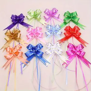 10-Pack Classic Light Blue Ribbon Bows for Gift Wrapping - 6-inch Medium Reusable Ribbon Bows, Large Instant Floral Decor Bows, Suitable for Weddings, Christmas, Birthday Decorations, Gift Baskets, and Party Decorations (Light Blue)