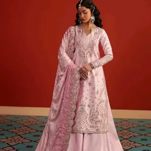 Afrozeh luxury raw silk collection 3pcs women wear xl size