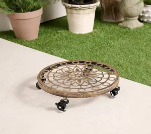 Garden 14 inch Rolling Plant Stand