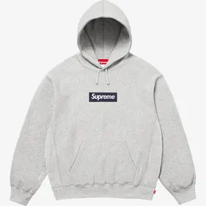 Supreme Box Logo Hoodie Heather Grey