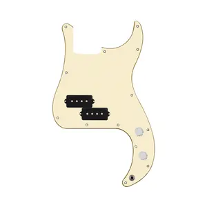 920D Custom  Precision Bass Loaded Pickguard, Drive (Hot), Aged White Pickguard, and PB Wiring Harness