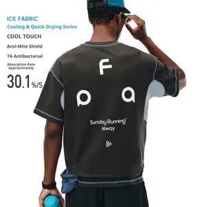 FPA Men’s Cooling Quick-Dry T-Shirt – 7A Antibacterial & Odor Control, UPF 50+ Sun Protection, Lightweight Athletic Gym Running Summer Tee